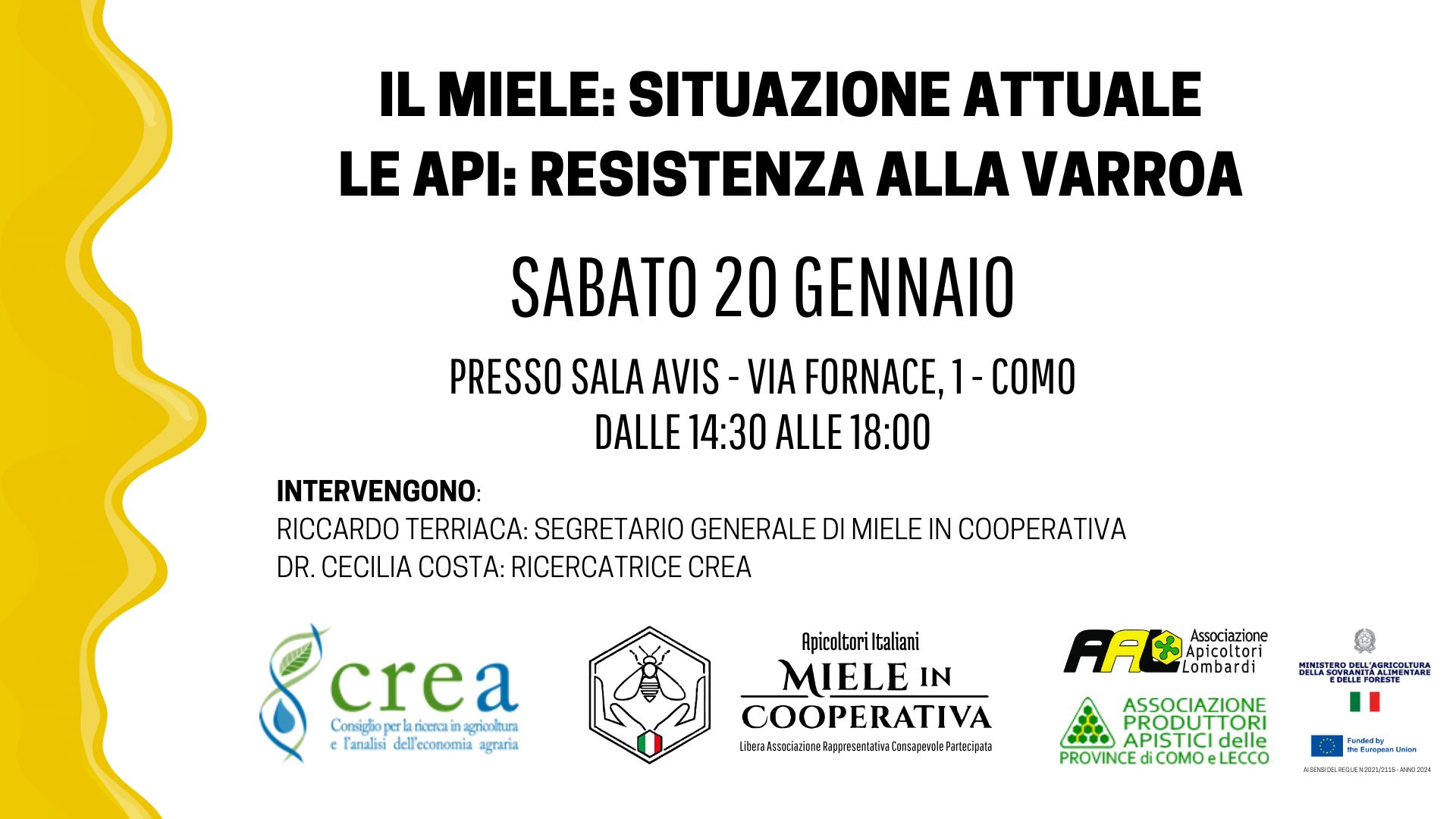 Al momento stai visualizzando Convegno – Sabato 20 Gennaio – Como