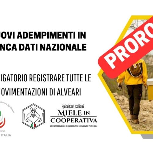 Proroga 2024 adempimenti in banca dati nazionale apicoltura