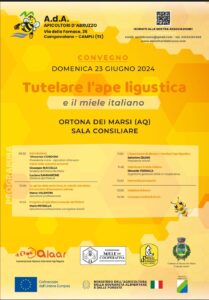 Scopri di più sull'articolo Convegno: Tutelare l’ape ligustica e il miele italiano – Ortona dei Marsi (AQ)