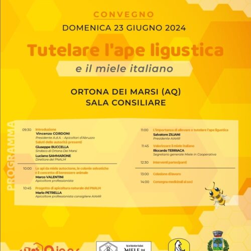 Convegno: Tutelare l’ape ligustica e il miele italiano – Ortona dei Marsi (AQ)