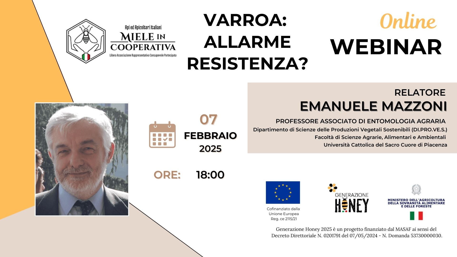 Al momento stai visualizzando Webinar – Varroa: Allarme resistenza?