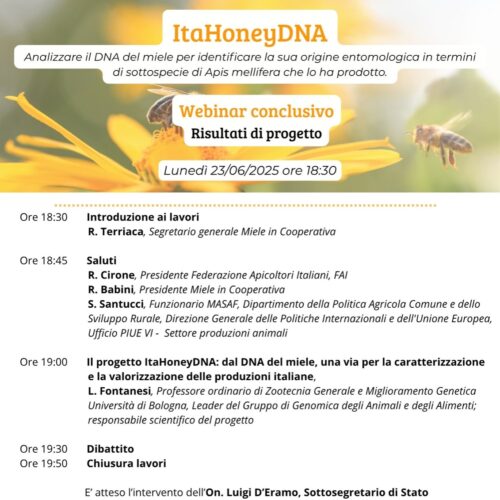 Webinar Conclusivo 23/06/2025: Analizzare il DNA del miele